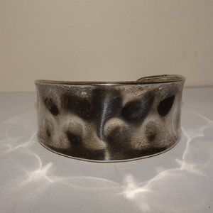 Sterling 925 Hammered Cuff Bracelet